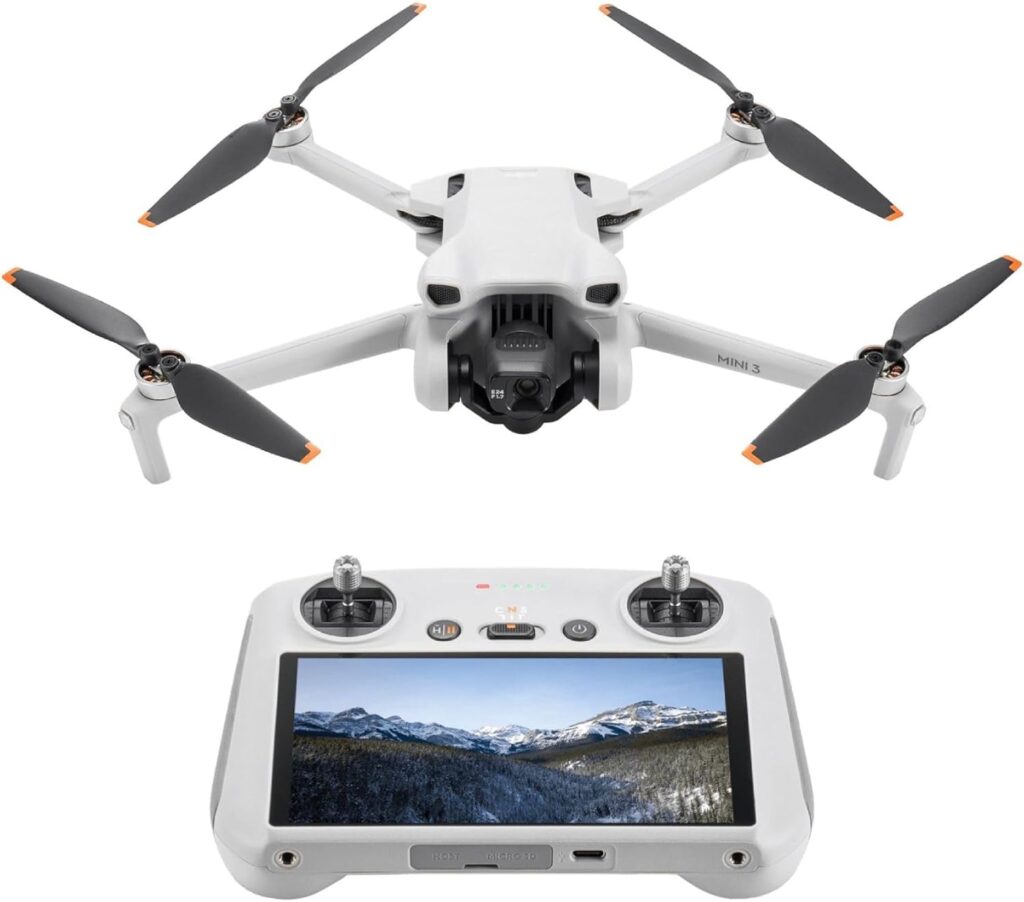 a drone with a screen and a remote control